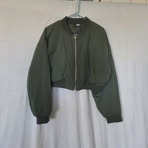 Women's Green Bomber Jacket